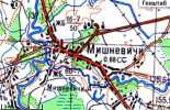 Мишневичи, деревня - карта 1970г.